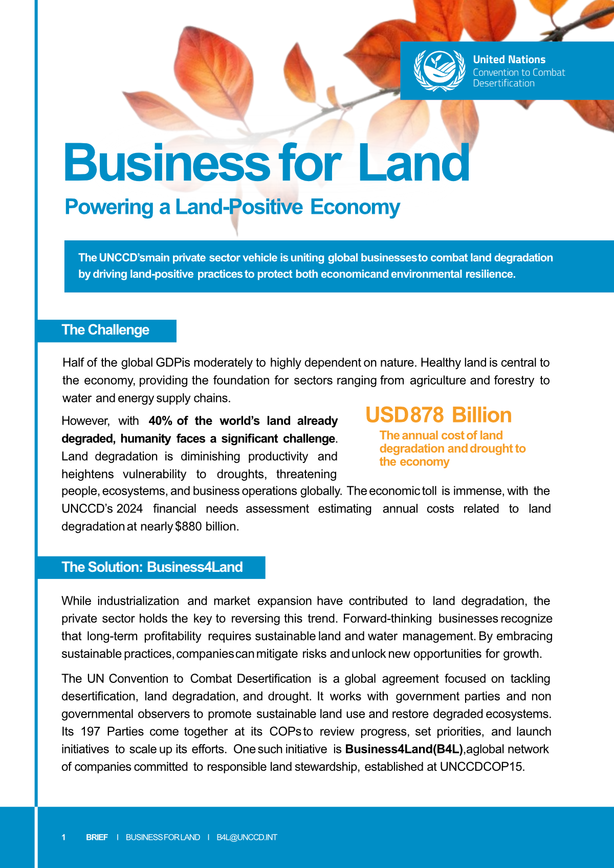 Business for Land: Powering a Land-Positive Economy