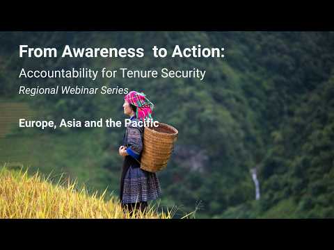 Land tenure webinar for the Europe, Asia, and Pacific regions